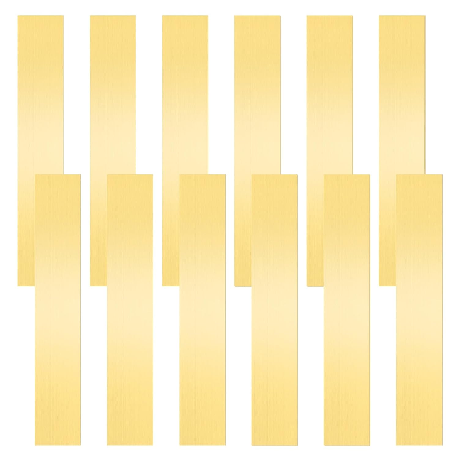 M METERXITY 2-Set Brass Shim Strip, Metal Sheet Stock Assortment 6" Length x 1" Width, 0.002", 0.004", 0.006", 0.008", 0.012", 0.016" Thickness Brass Sheet for DIY Craft Making Flat Bar