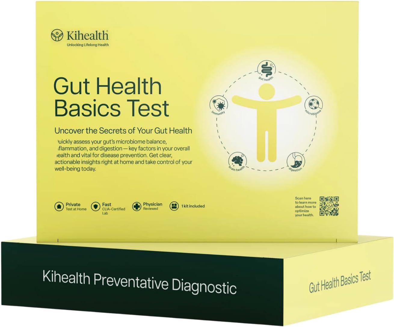 Kihealth Gut Health Basics Test - At-Home Comprehensive Stool Analysis ...