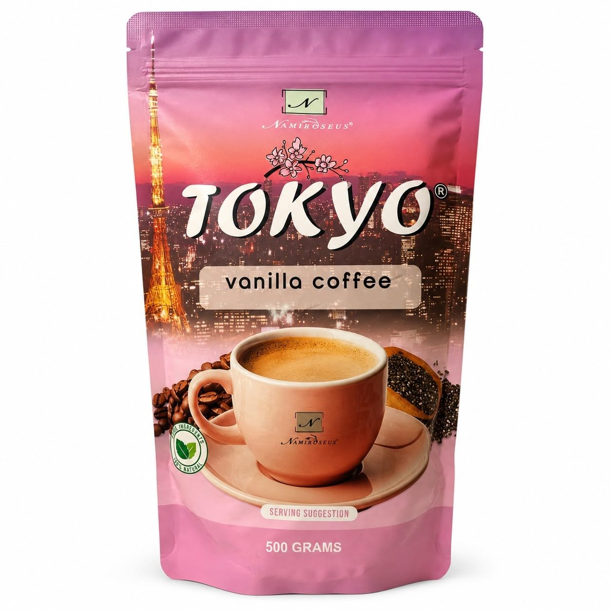 Namiroseus TOKYO Vanilla Coffee, 21g x 10 Sachets, 10 Count (Pack of 1)