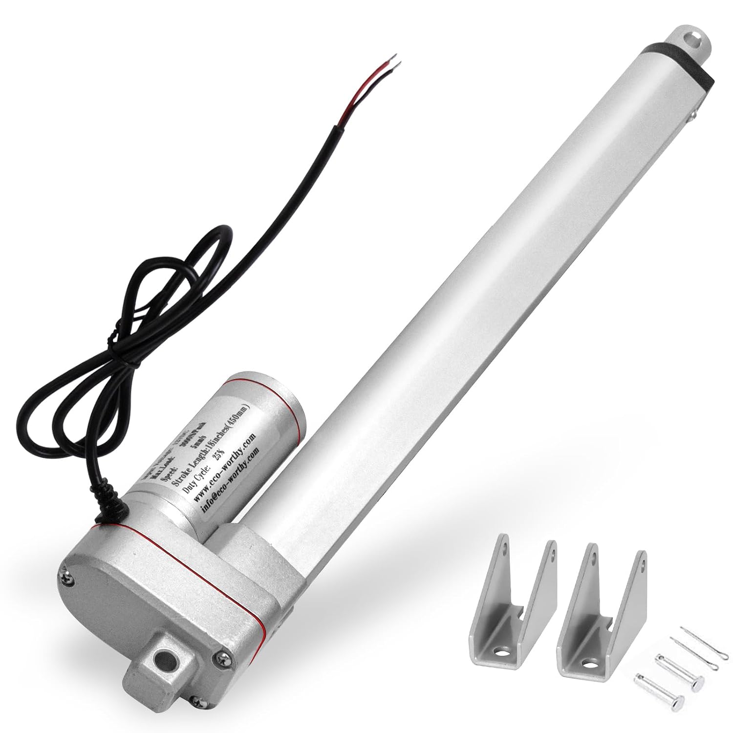 ECO-WORTHY Linear Actuator Heavy Duty 3000N/660lbs with Mounting Brackets Multi-Function (12V, 12")