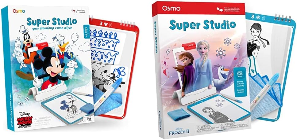 Osmo - Super Studio Disney Mickey Mouse & Friends - Ages 5-11 - Learn to Draw Includes Fire Tablet Base