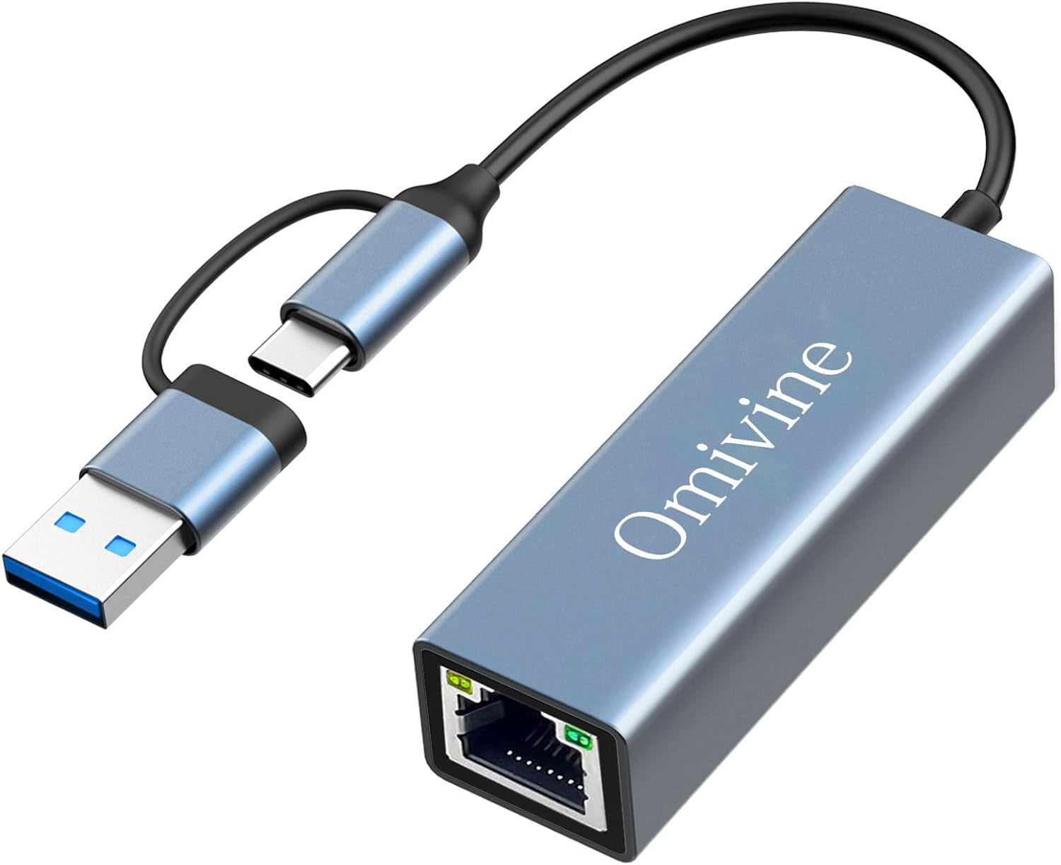 USB 3.0 to Ethernet Adapter with USB-C to RJ45 Gigabit LAN 1000 Mbps Wired Network, Ethernet to Type-C 10/100/1000Mbps Network Adapter for Windows XP, MAC OS, Linux, VISTA 7 8 10 11 and more
