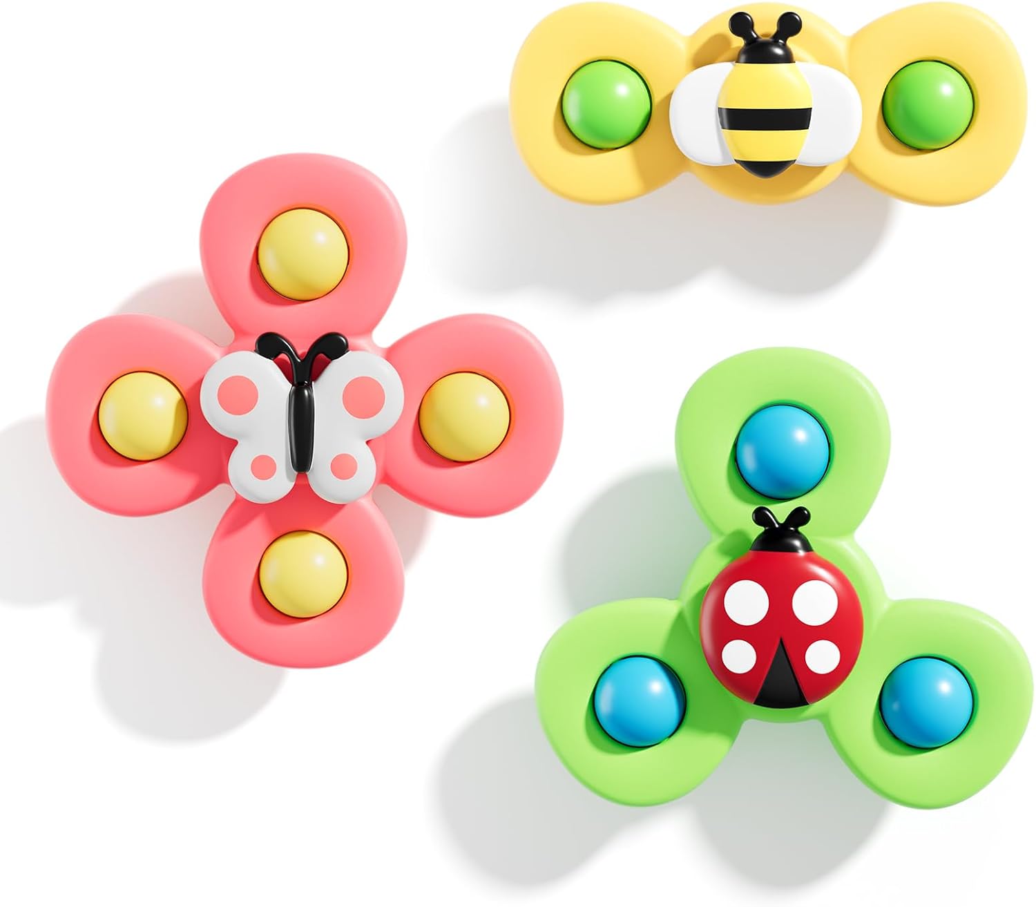 ALASOU Suction Cup Spinner Airplane Travel Toys for 1 Year Old Boy Girl | Spinning Top 12 18 Months,1 2 Year Old Boy Birthday Gift,Baby Bath Toy for Kids Ages 1-3,Sensory Toy for Infant Toddlers