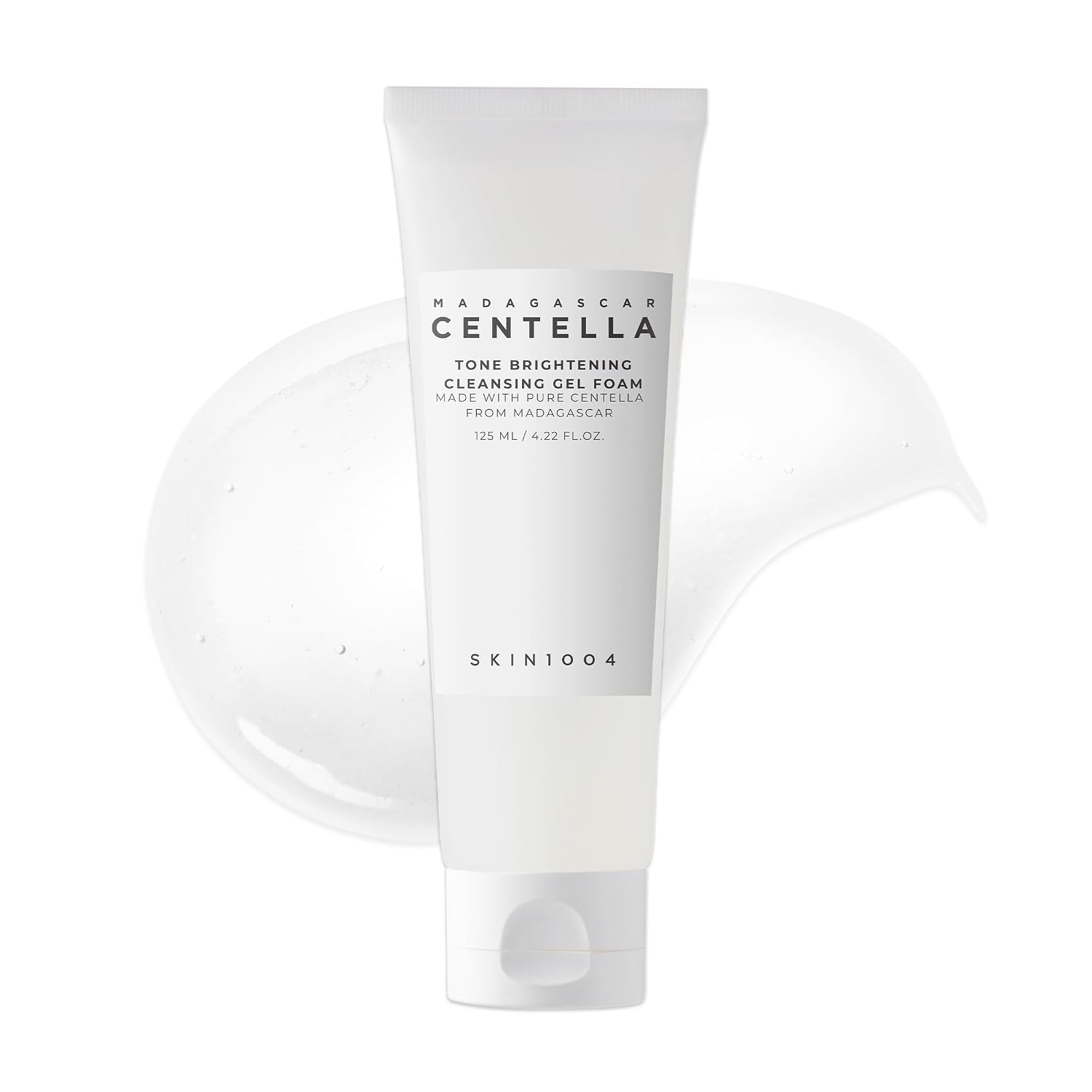SKIN1004 Tone Balancing Cleansing Gel Foam, 125ml, Makeup Remover & Face Cleanser with Madagascar Centella Asiatica & MadeWhite, Korean Hydrating Gel Facial Cleanser, Korean Skincare