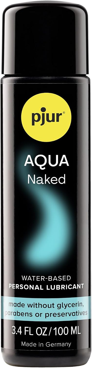 pjur Aqua Naked Water-Based Lubricant, Premium Personal Lube, 3.4 fl oz