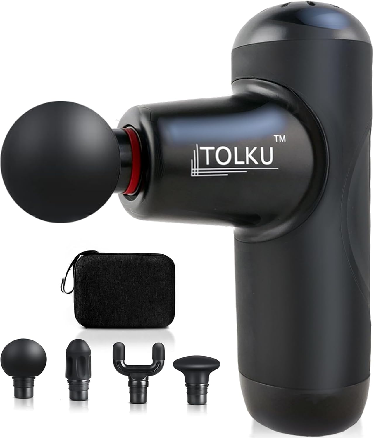 Mini Massage Gun,Body Massager,Deep Tissue Muscle Massager for Pain Relief, Brushless Motor,Silent & Portable 4 Speeds 4 Heads,USB-C Rechargeable,Ideal Gifts for Women & Men, Fitness Recovery