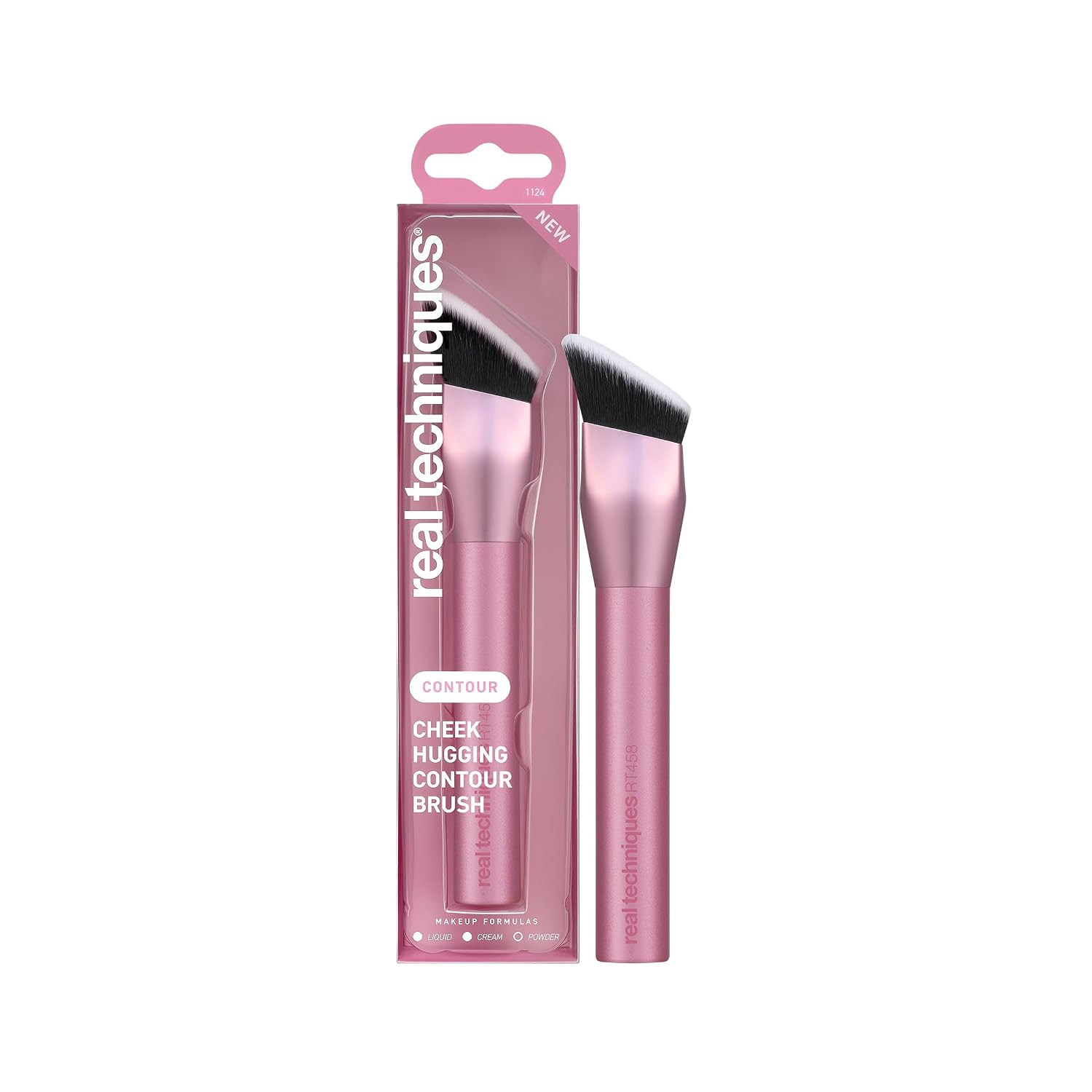 Real Techniques Cheek Hugging Contour Brush, Angled Makeup Brush