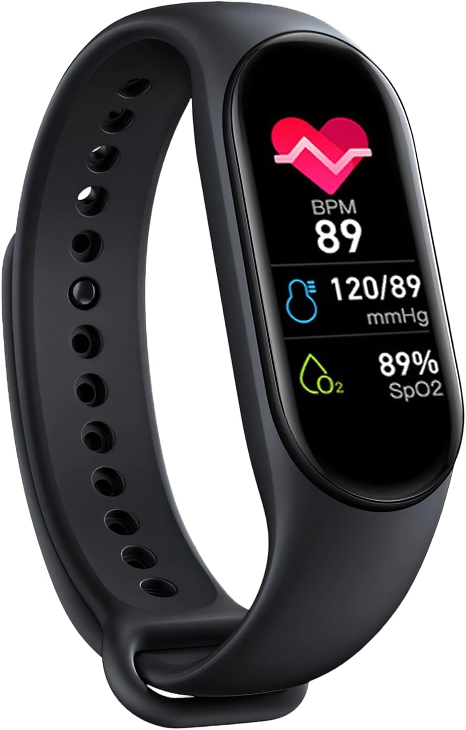 Fitness Activity Tracker with All-Day Heart Rate, Blood Pressure, Blood Oxygen Sleep Monitoring Step & Running Counter, IP67 Waterproof，Please Follow Setup & Wearing Instructions for Accurate Readings