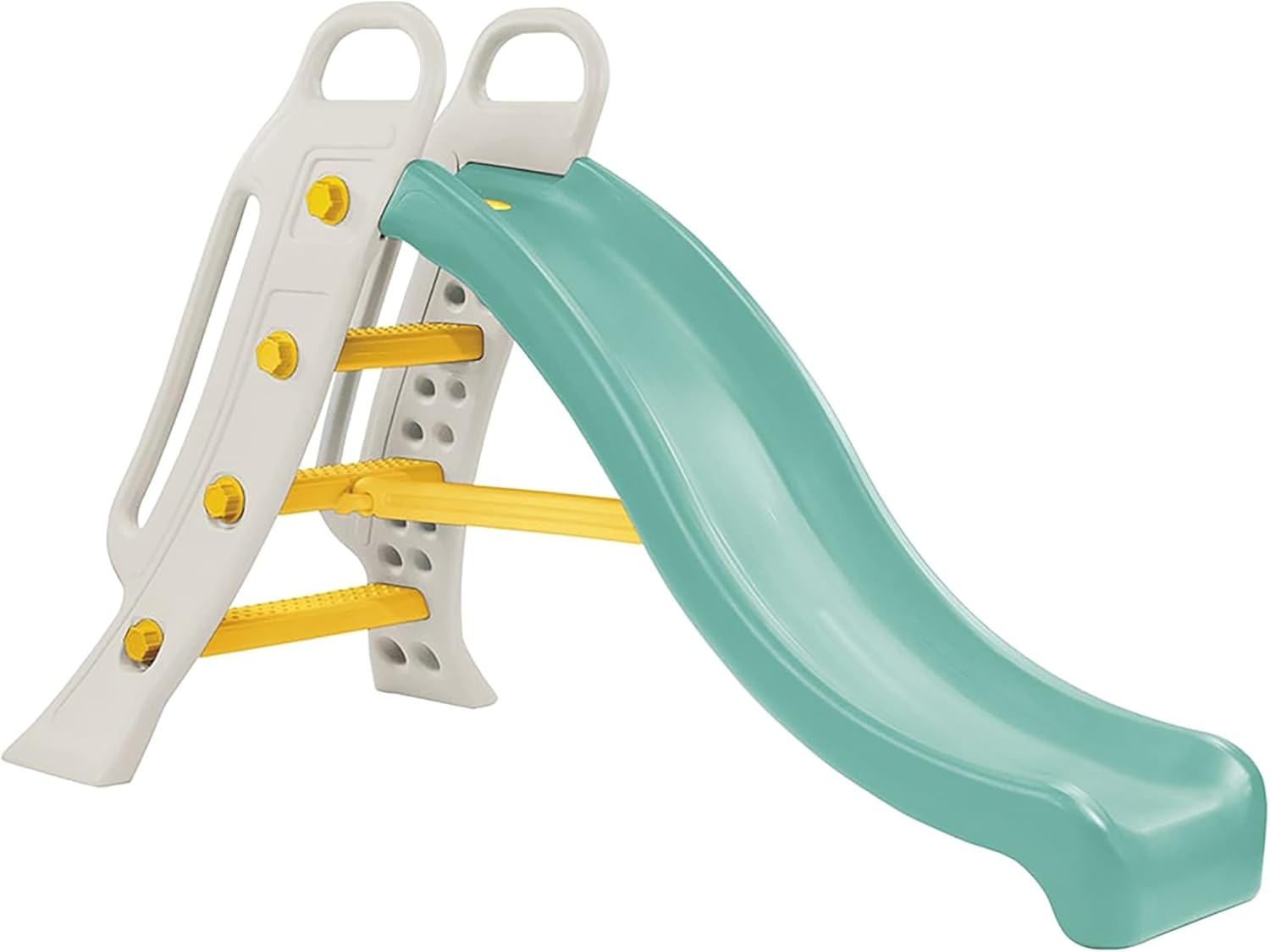 Dolu Big Garden Slide With Water Feature For Children From 2 Years 2 in 1 Large Ladder and Slope Freestanding Slide for Kids Indoor & Outdoor Outdoor Play Equipment For Children Kids (White)