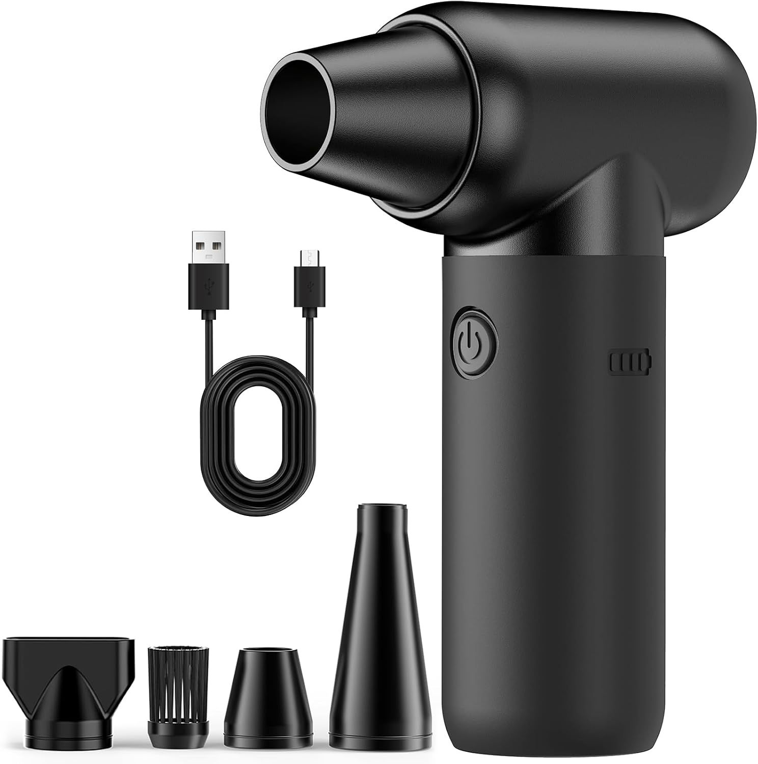 Compressed Air Duster - 180000RPM Electric Air Duster for Cleaning Keyboard&PC 3 Gears Adjustable Rechargeable Cordless Jet Dry Blower Air Blower for Car and Home-Replace Compressed Air Can