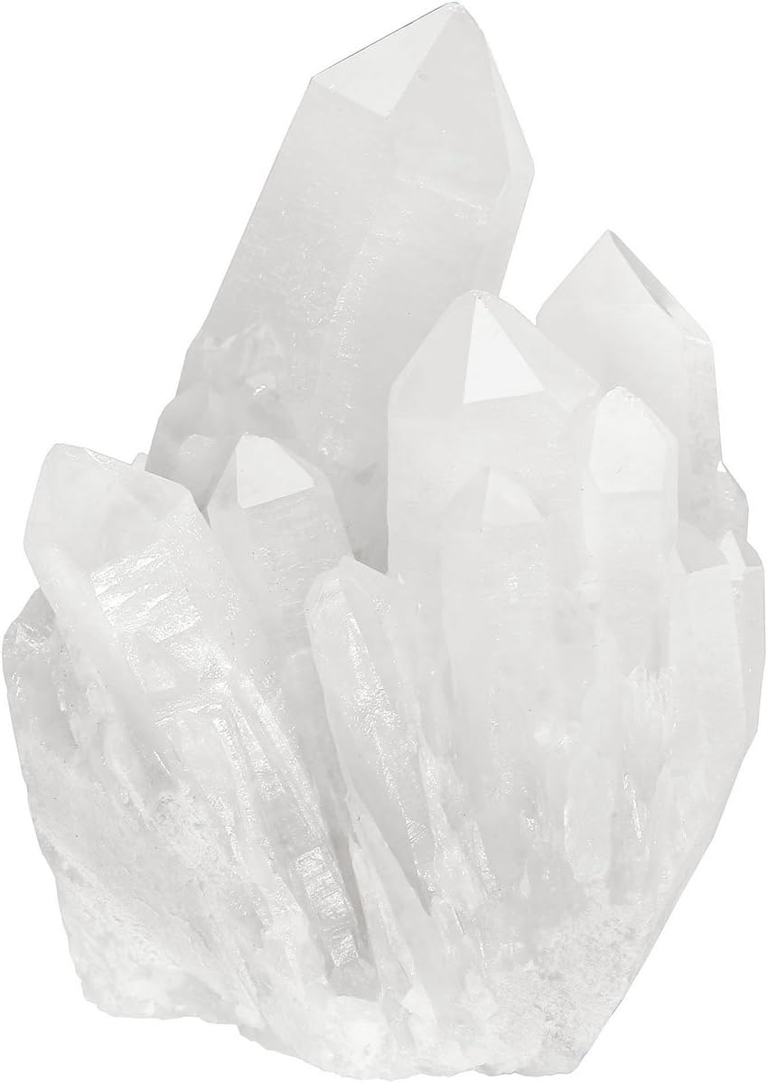 JSDDE Healing Rock Crystal Quartz Cluster Mineral Geode Druzy Specimen 1.85-3.5''(White Crystal Quartz Cluster)