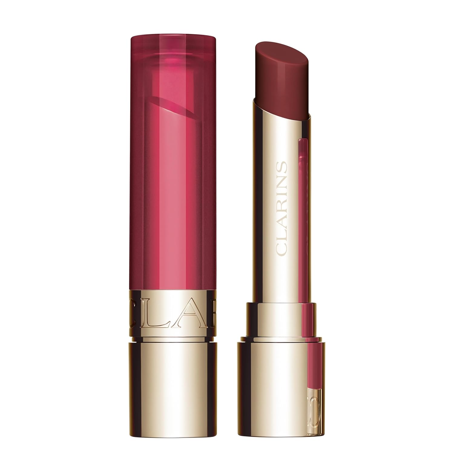Clarins Lip Oil Balm | Nourishes, Hydrates, and Visibly Plumps | Natural Look | Sheer Finish and Shine | 99% Skincare Formula and 96% Natural Ingredients | Contains Hydrating Peptide | 0.1 Ounce