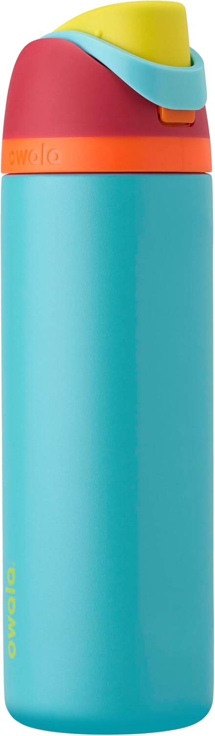 Owala FreeSip Insulated Stainless Steel Water Bottle with Straw for Sports and Travel, Leak Proof, BPA-Free, 710ml, Summer Sweetness