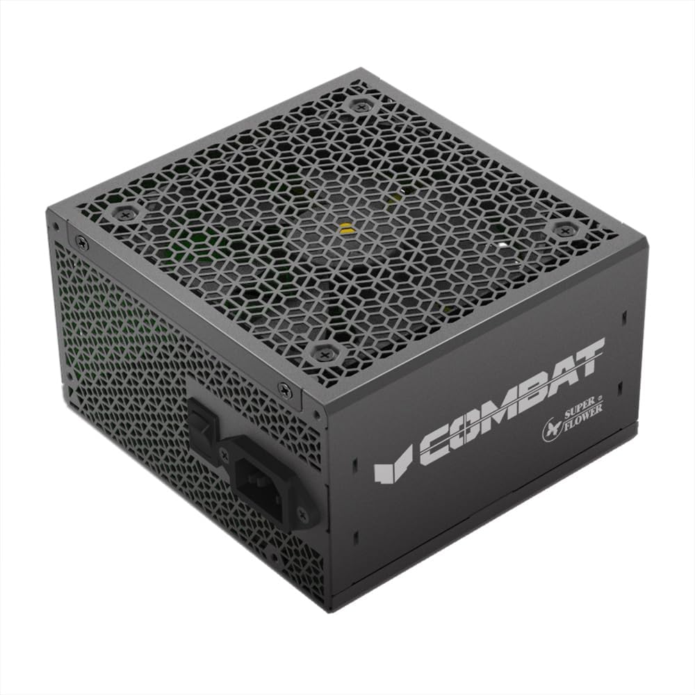 Super Flower Combat FG 750W 80+ Gold, Full Modular, ATX 3.1 / PCIe 5.0, W/12V-2x6 Cable (2x8pin - 16pin Native Cables), Power Supply, FDB Fan, SF-750C12FG, Black Version