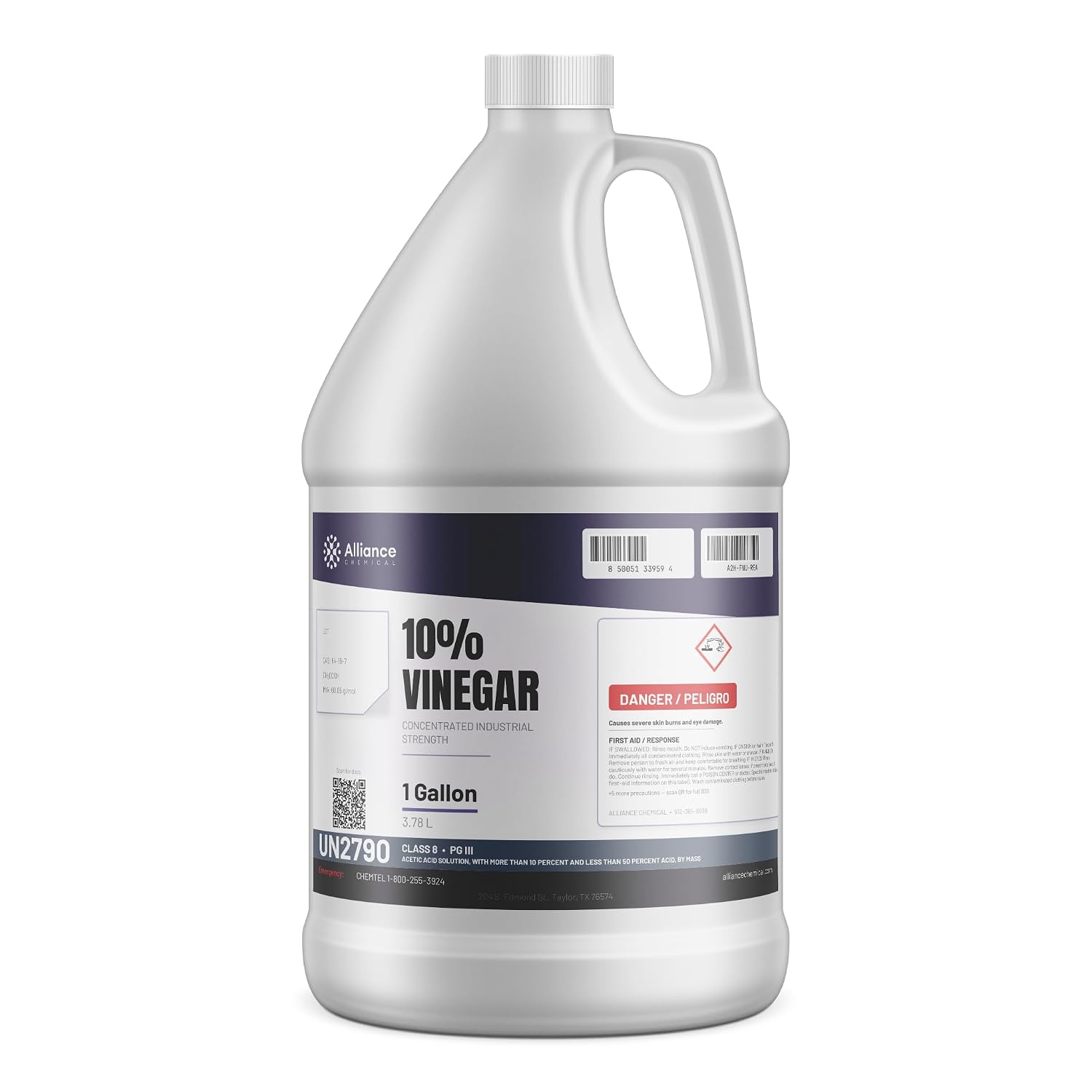 Alliance Chemical 10% Vinegar - Concentrated Industrial Strength - 1 Gallon