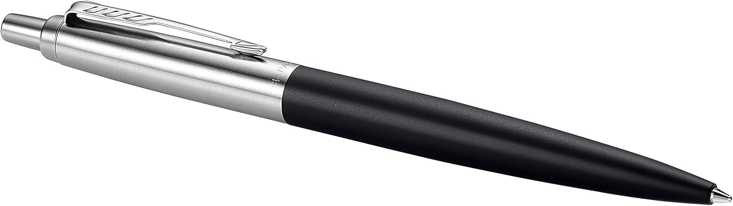 Parker Jotter XL Ballpoint Pen | Richmond Matte Black | Chrome Trim | Medium Point | Blue Ink | Gift Box