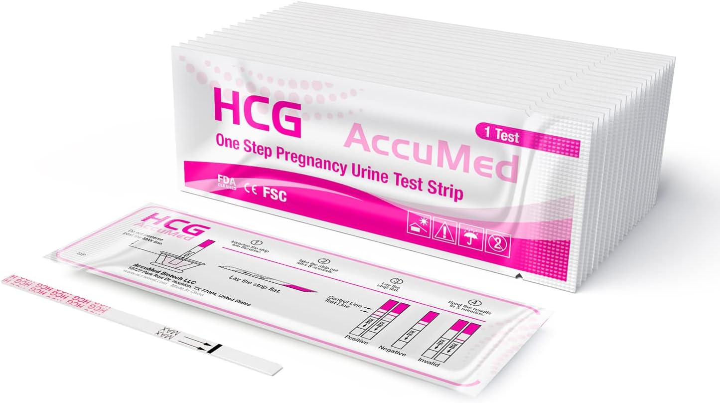 AccuMed® 25 Pregnancy (HCG) Test Strips