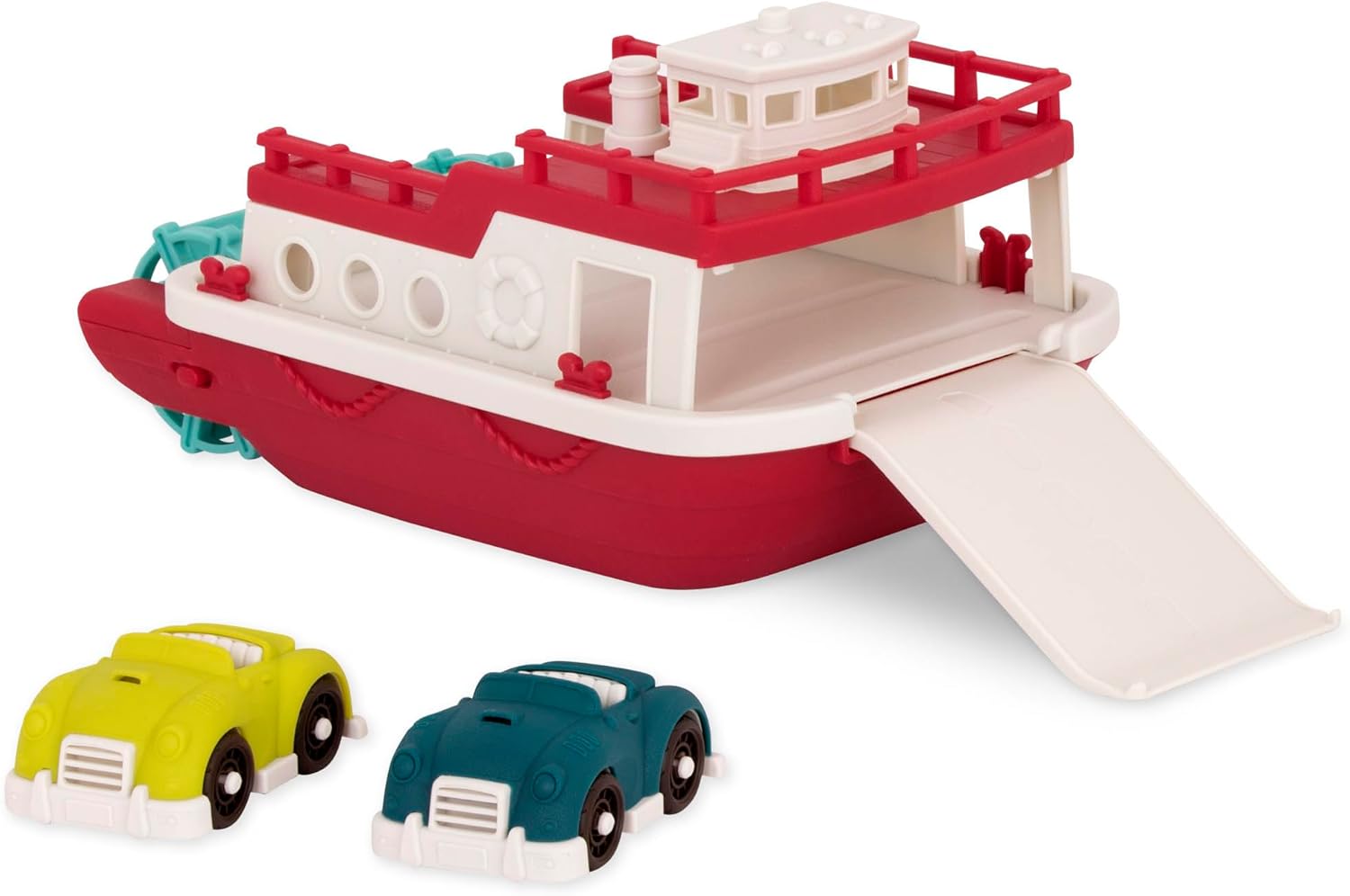 Battat – Wonder Wheels – Pool And Bath Toys For Babies, Toddlers – Floating Toy Boat For Water Play – Recyclable Materials – Ferry Boat – 1 year +