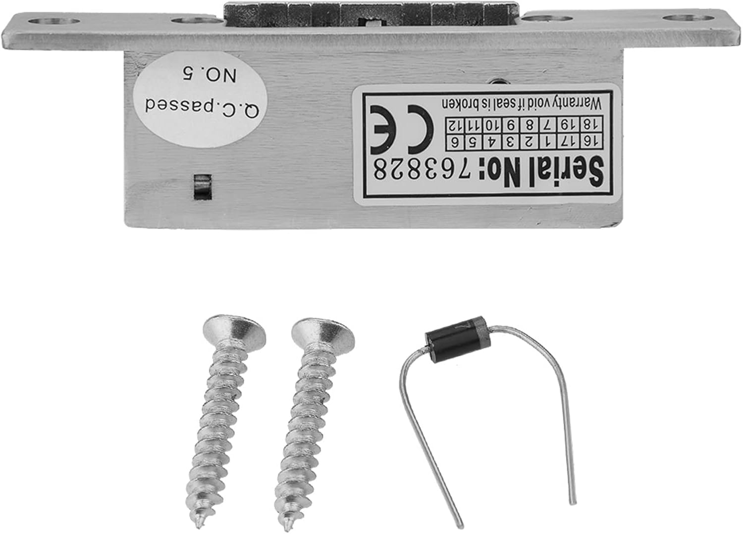 Dioche 12V Electric Strike Lock - Adjustable Narrow-Type Electric Strike Door Lock with Double Unlock Mode and Intelligent Access Control