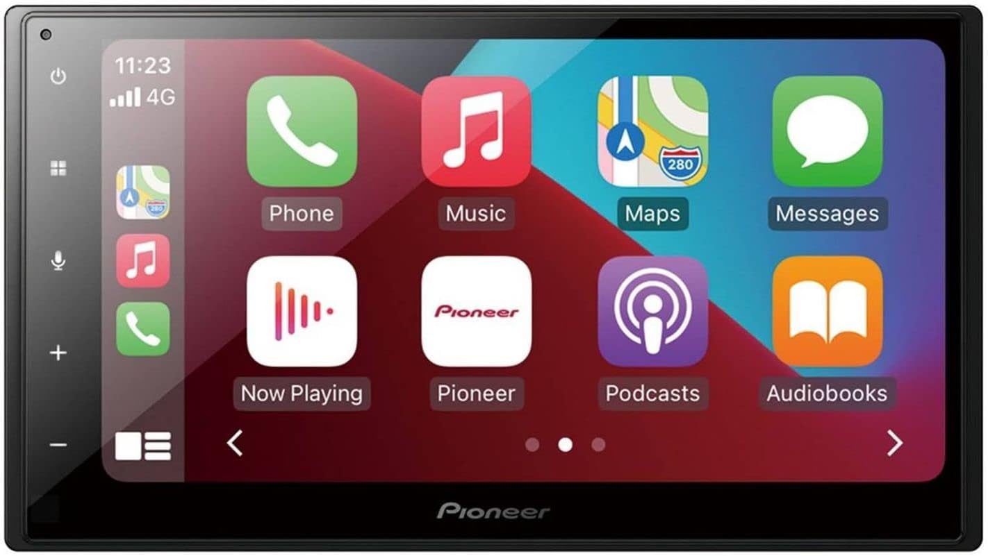 Pioneer SPH-DA160DAB Mechafree 6.8” Capacitive touchscreen multimedia player with Apple CarPlay, Android Auto and USB Mirroring for Android. Bluetooth, DAB/DAB+ Digital Radio, 13-band GEQ.