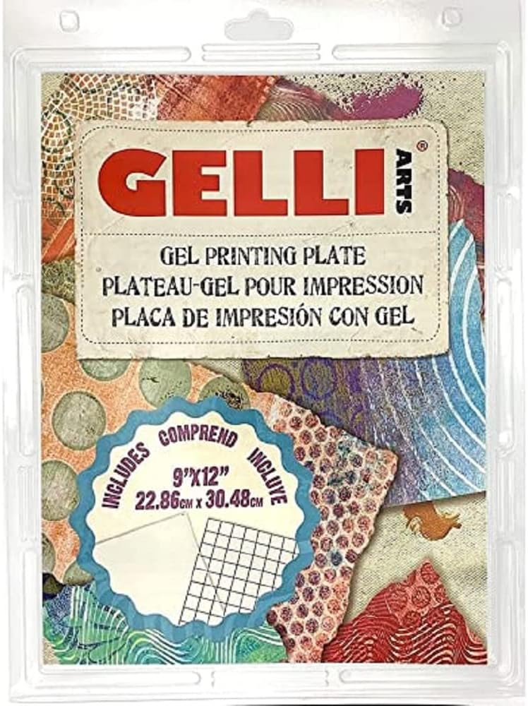 Gelli Arts 9" X 12" Gel Printing Plate - Reusable Gel Printing Plate
