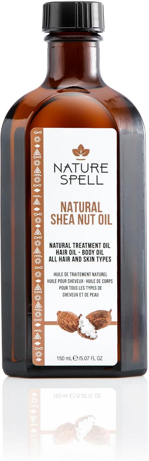 Nature Spell Shea Nut Oil for Hair & Scalp, Pre-Diluted Oil to Hydrate and Protect Roots and Strands, For All Hair Types, 150ml