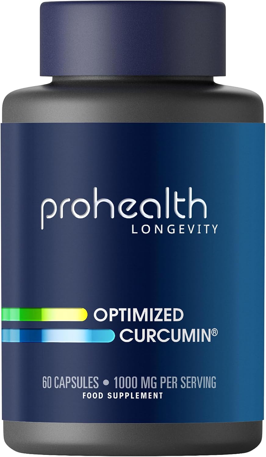 ProHealth Optimised Curcumin Capsules - 60 Capsules (500mg) - Turmeric Curcumin Supplement - Gluten Free