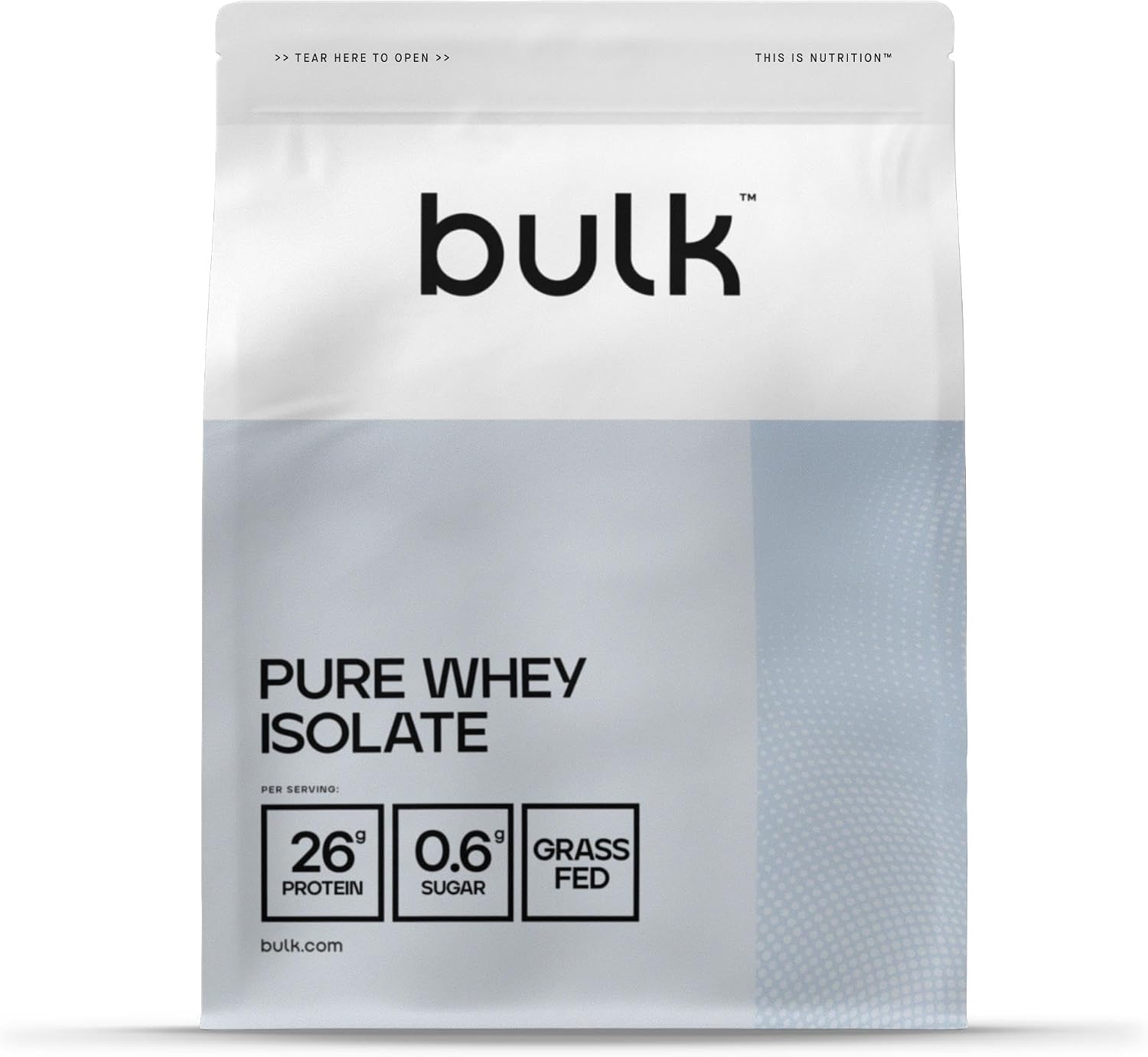 Bulk Pure Whey Protein Isolate, Unflavoured, 500 g
