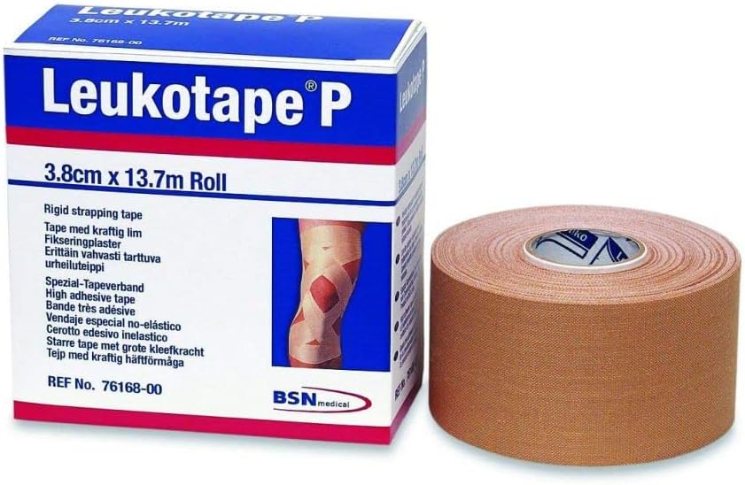 BSN Medical Leukotape P Tape, Strong, Provides Extra Support, Non-Stretch Rigid Tape, 3.8 cm x 13.7 m