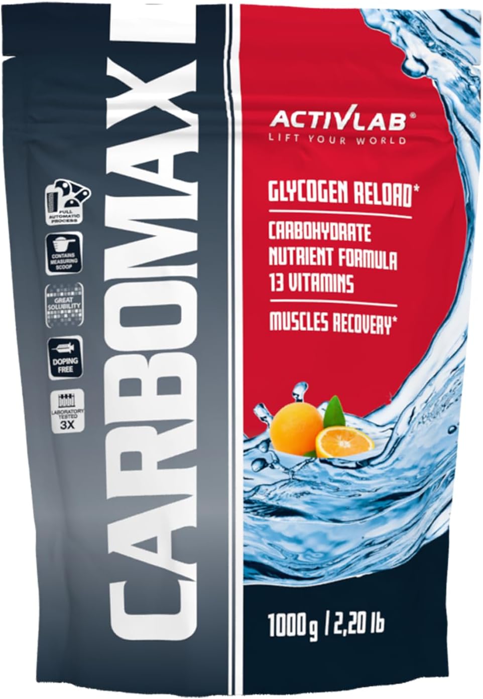 Activlab 1000 g Orange Carbomax Carbohydrate Supplements