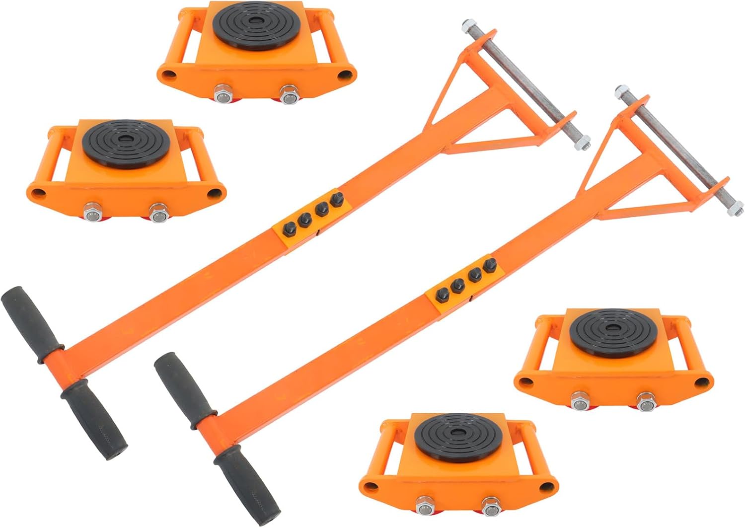 findmall 4 Pack 6T/13200 LBS Machinery Skate Dolly Machinery Moving Skate
