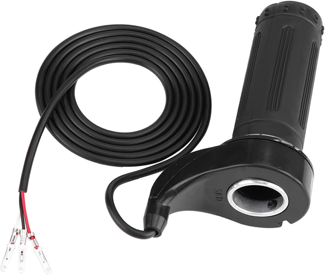 KIMISS Motorcycle Accelerator, Universal Electric Scooter Speed Throttle Grip with 3 Wires 12, 24, 36, 48V