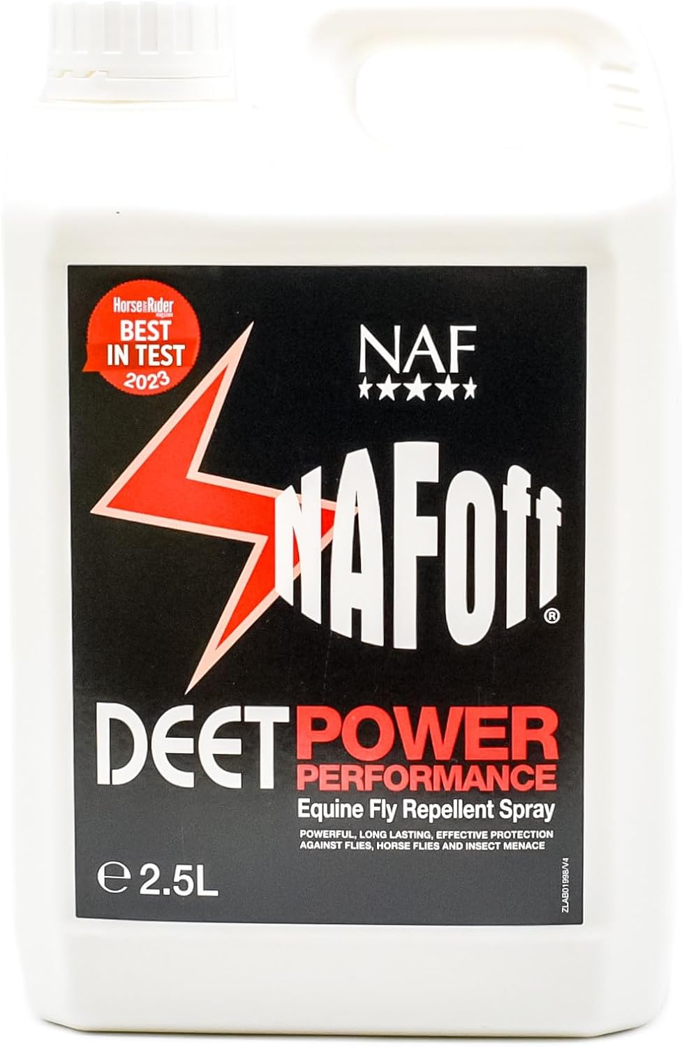 NAF Off Deet Power Performance Fly Spray Refill – 2.5L Long-Lasting Fly Repellent for Horses – High-Strength DEET Formula – Effective Protection Against Flies, Midges & Horseflies