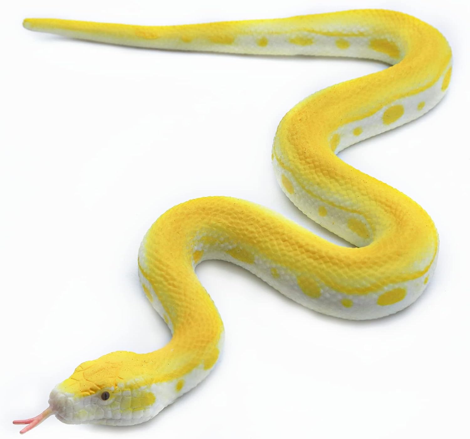 SIENON Realistic Fake Snakes - Soft Rubber Snake Figures, Garden Snake Scare Birds & Squirrels, Python Action Model Snake Toy Figurines, Stress Relief Toys, Halloween Prank Props
