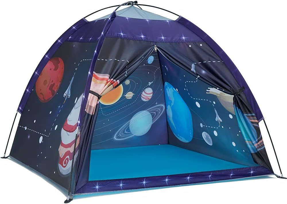 Mnagant Space World Play Tent-Kids Galaxy Dome Playhouse for Boys and Girls Imaginative Play Popup Tent for Kids Indoor/Outdoor Fun,Perfect Kid’s Gift- 47" x 47" x 43"