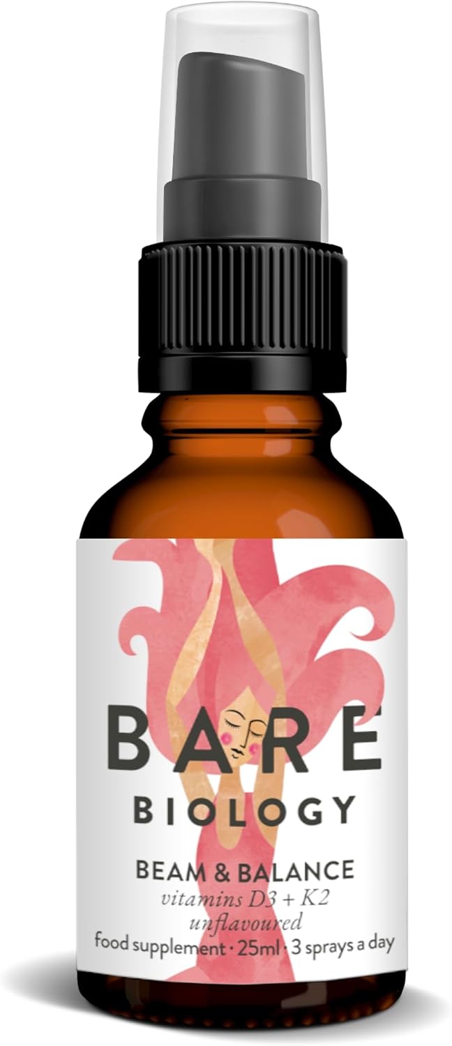 Bare Biology Beam & Balance High Strength Vitamin D3 4000iu & K2 Spray