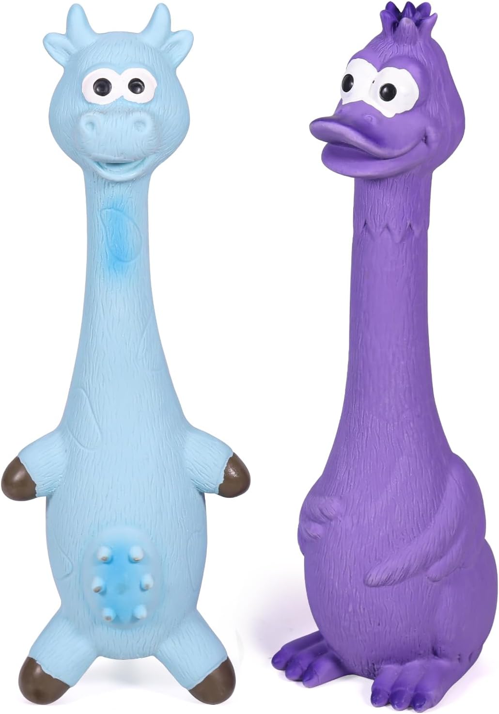 Squeaky Dog Toys, [2 Pack] Squawking Latex Toy with Interactive Squeaker, Squeak Rubber Duck Chicken for Medium Small Dogs