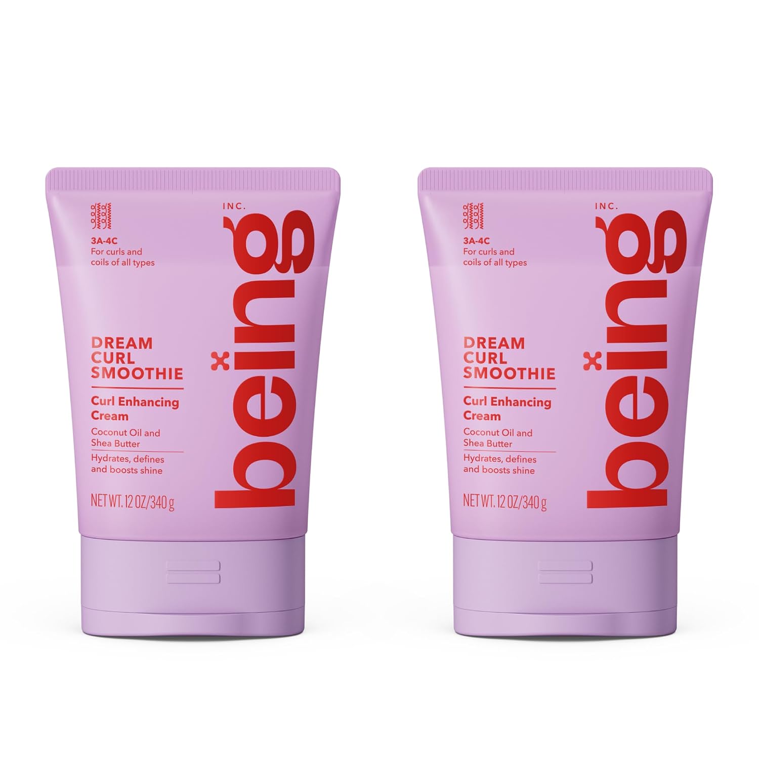 being DREAM CURL SMOOTHIE Curl Enhancing Cream with Coconut Oil and Shea Butter 12 OZ(Pack of 2)