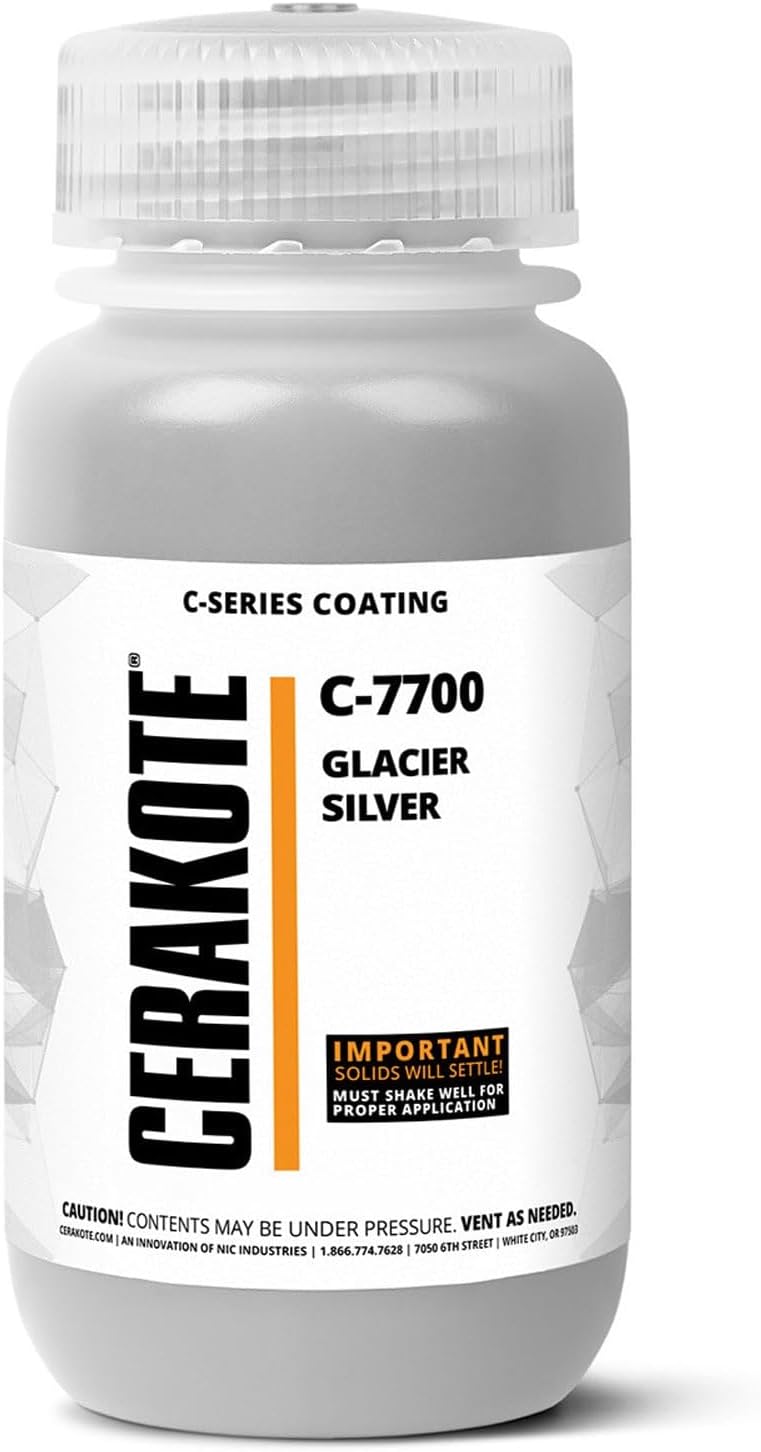 CERAKOTE C-Series Glacier Silver High-Temp Coating, 32 oz, C-7700Q