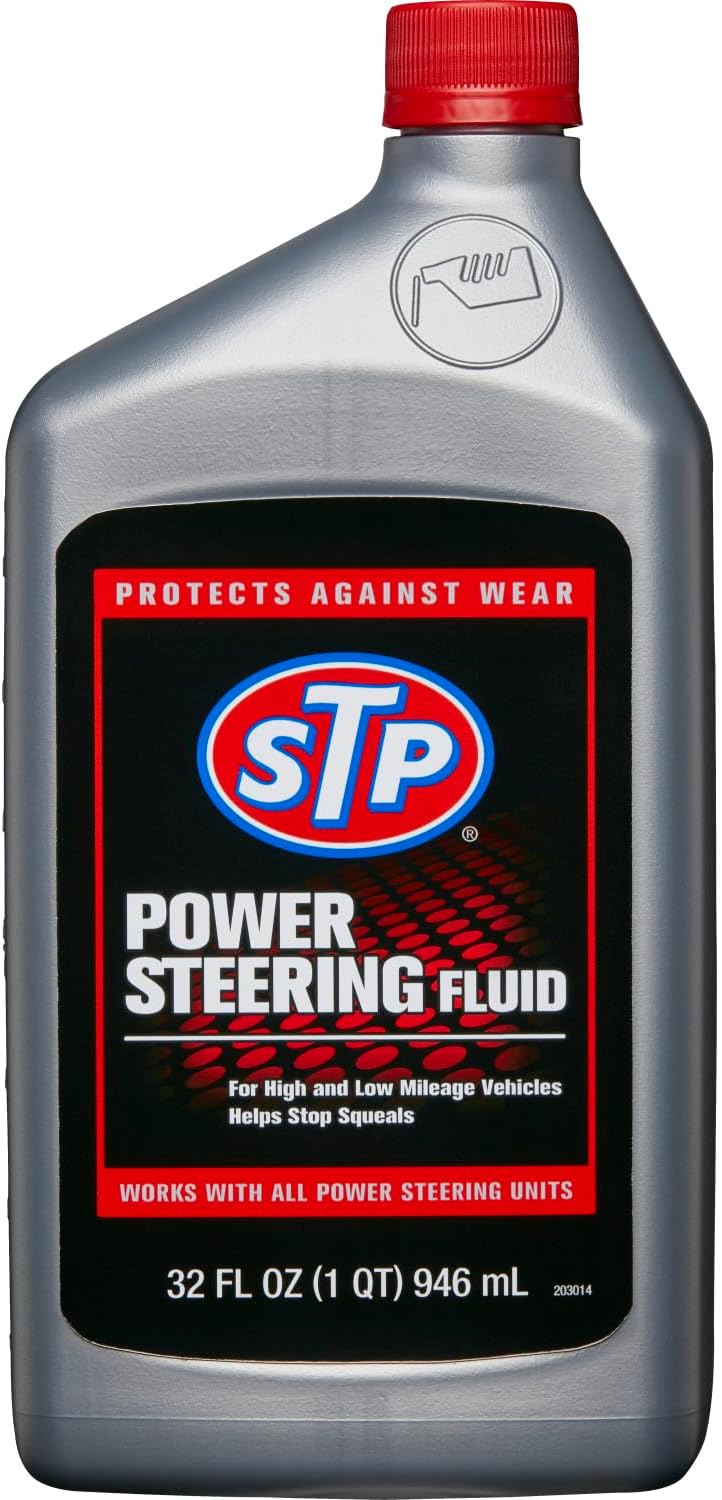 STP Power Steering Fluid, Steering Wheel Cleaner Protects Against Wear and Pump Breakdown in Cars and Trucks, 32 Oz, STP