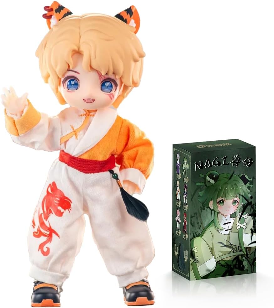 Nagi Study Tour Series Blind Box 1/12 BJD Doll OB11 Size Mystery Box Toys Cute Action Anime Figure Gift (Single Box)