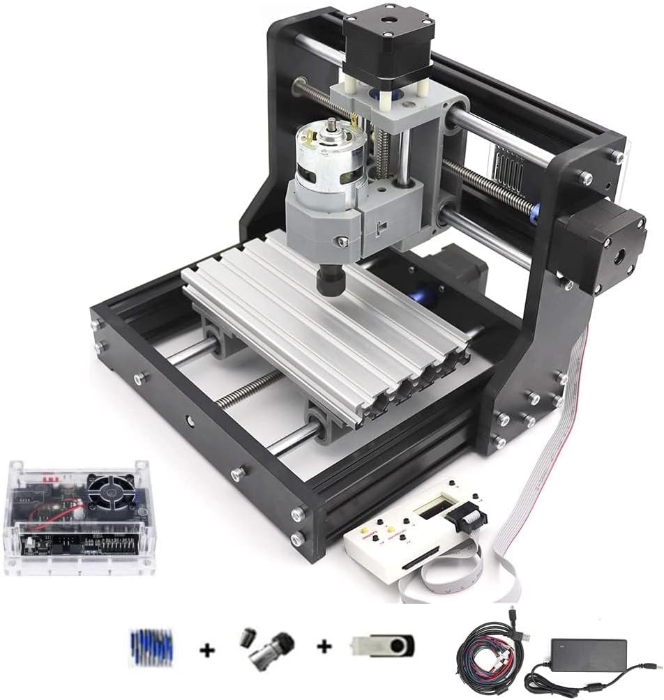 CNCTOPBAOS 1610 PRO CNC Milling Machine,with GRBL Offline Controller,3 Axis Desktop DIY Mini CNC Router Kit Engrave Carving PVC,PCB,Acrylic,Wood Cutting Engraving Machine CNC1610 Pro