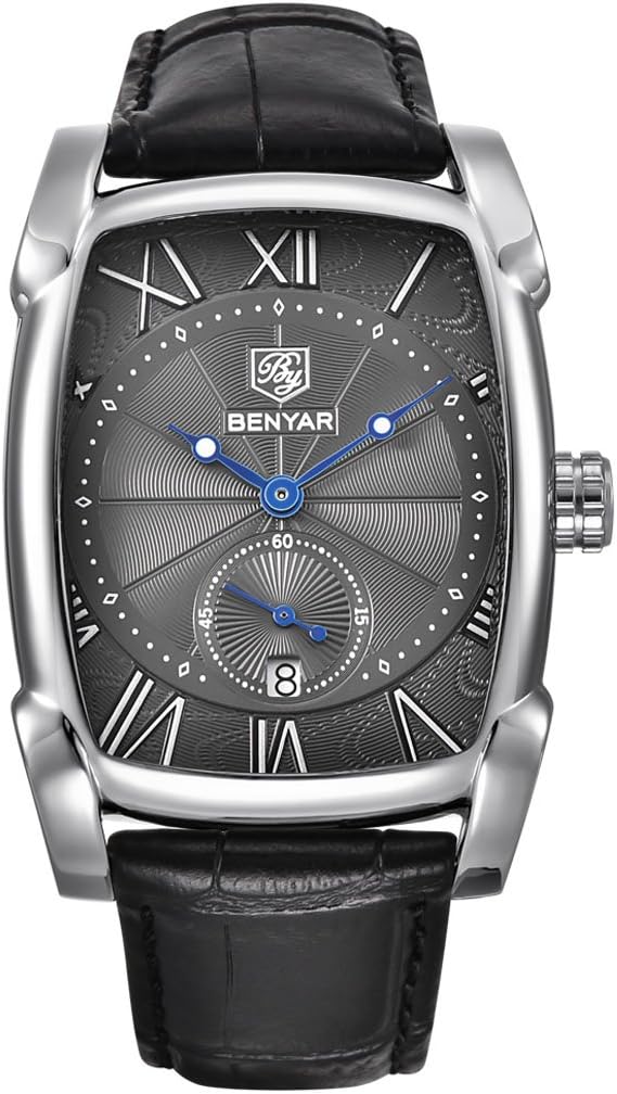 BENYAR Waterproof Classic Rectangle Case Vintage Design Watches
