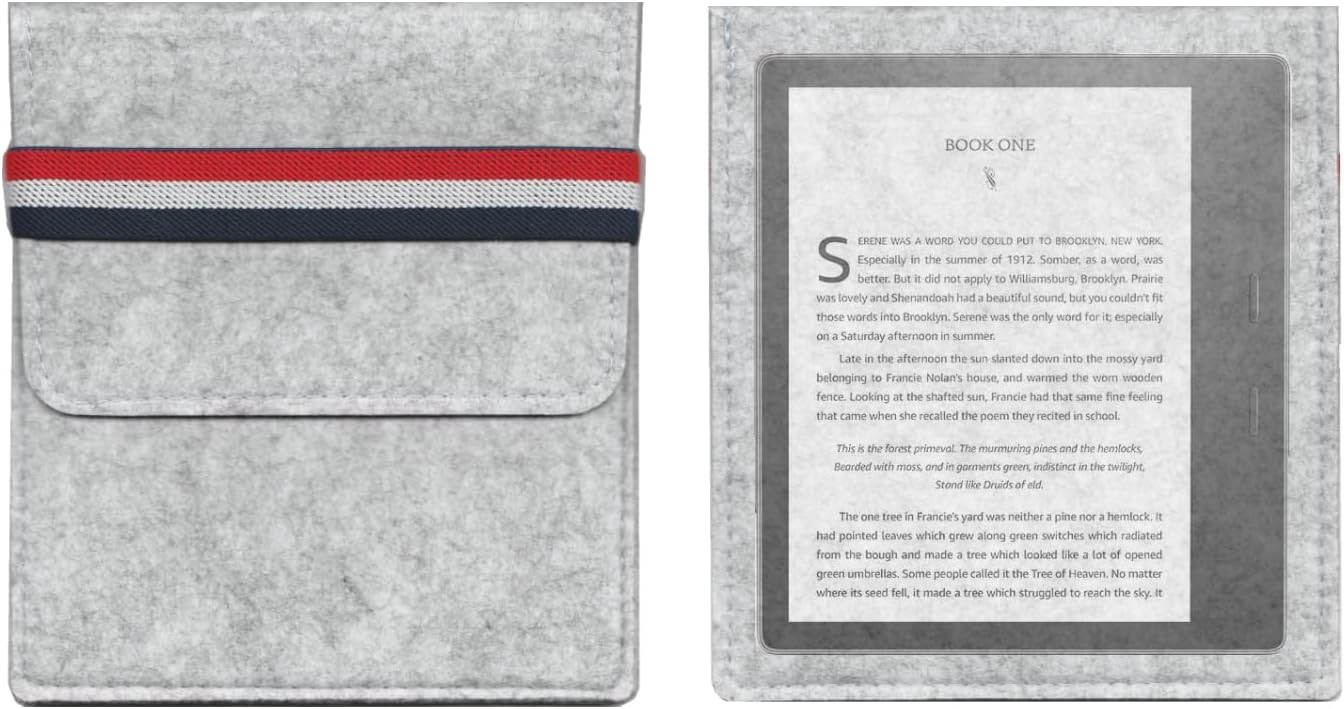 Kobo Libra Colour Sleeve Pouch,7" e-Reader Travel Carry Bag Protective Felt Fabric Cover for Kindle Oasis 7 inch/|Kobo Libra 2/H2O