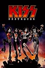 Kiss Destroyer Poster Album Cover Vinyl Kiss Poster Kiss Band Merchandise Kiss Collectibles Kiss Memorabilia Heavy Metal Music Merch 1970s Retro Vintage Makeup Cool Wall Art Print Poster 16x24