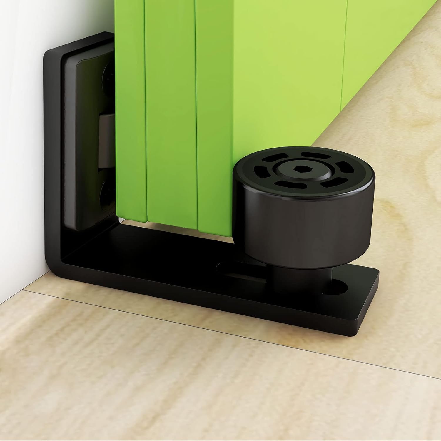 Adjustable Floor Guide Wall/Door Bottom Guide Sliding Barn Door Guide Hardware Black