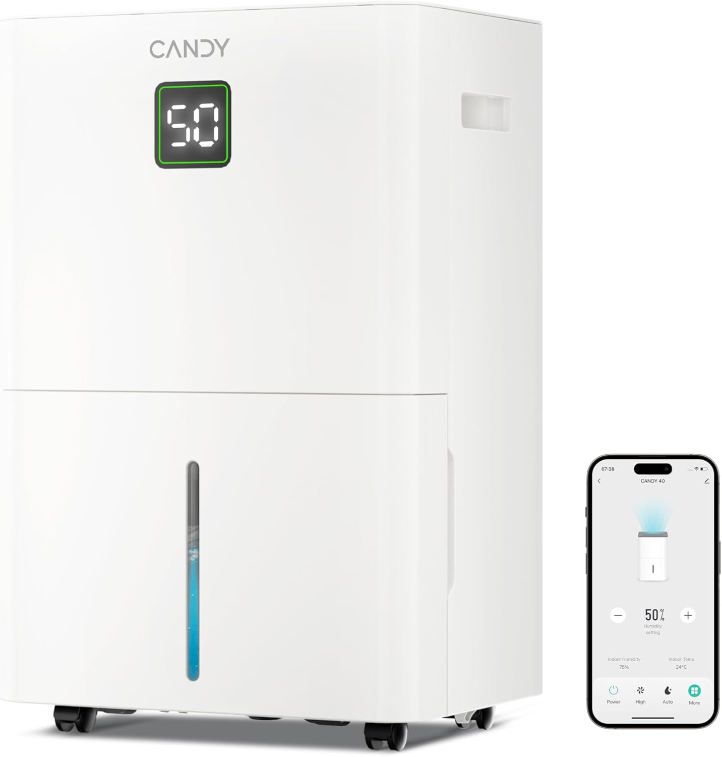 84 Pints Dehumidifier for Spaces up to 5000 Sq. Ft, Dehumidifier for Home, Basements and Large Rooms with Drain Hose and 1.45 Gallons Water Tank