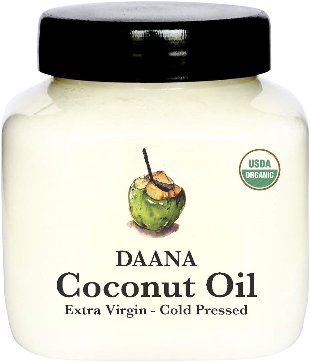 Daana Coconut Oil for Skin: USDA Organic, Extra Virgin, Cold Pressed (350 ml)