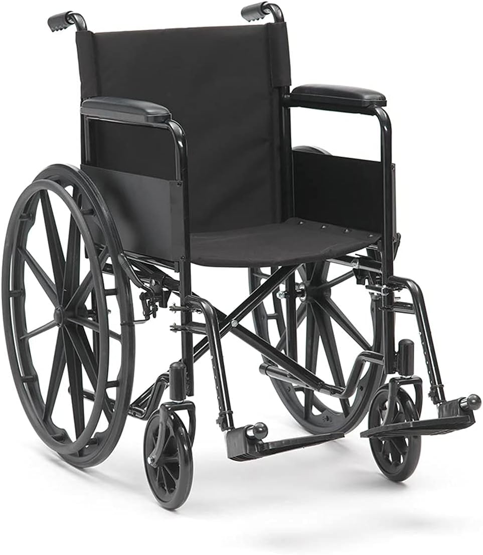 Drive Devilbiss Black Sport Self Propel Folding Wheelchair with 24" Mag Wheels