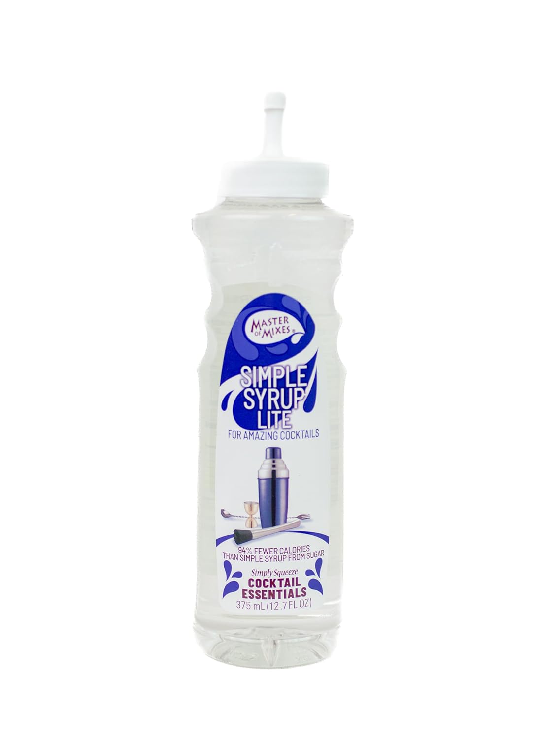 Master of Mixes Cocktail Essentials Simple Syrup LITE, 375 ML Bottle (12.7 Fl Oz)